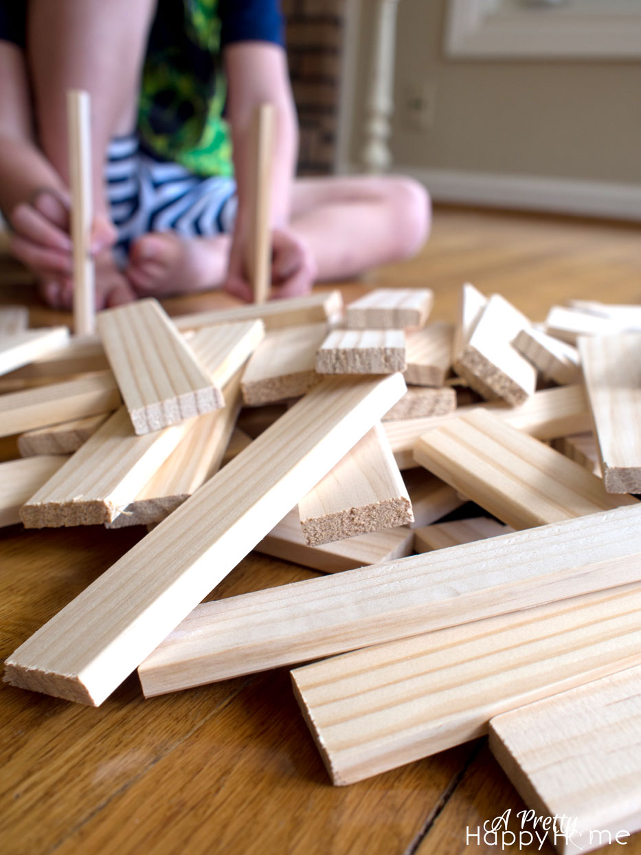 DIY Wood Blocks - A Pretty Happy Home