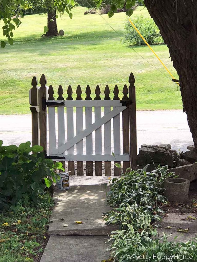 A little paint transformed our blah front gate!